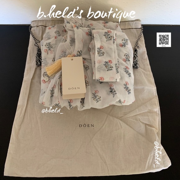 Dôen Jo Dress in Red Dahlia Block Print Organic Cotton Size XS Brand New NWT - Picture 14 of 17